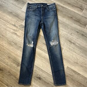 Rag And Bone Woman’s High-Rise Skinny Distress Jeans Size 31